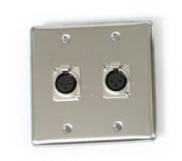 Elite Core OSP Q-2-XLR Quad Wall Plate with 2-XLR