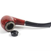 Finly Tobacco Smoking Pipe Durable Classical Cigar Pipe with Rubber Ring 1Pcs
