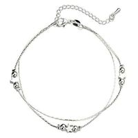 925 Silver Rhinestone Adjustable Star Bead Ankle Chain Bracelet Women Jewelry Girls Ankles Anklets Best Bracelets Elegant Fashion Design Anklet Cheap