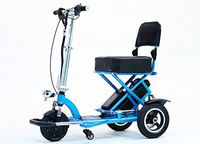 Triaxe Sport Foldable Scooter - Color Metallic Light Blue - 13" Seat Width
