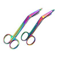 LAJA IMPORTS 2 Lister Bandage Scissors 4.5"+5.5" Multi Rainbow Color EMT Shears Instruments