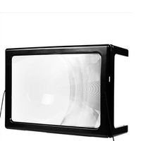 A4 Full Page Large Hands Free Magnifier Magnifying Glass Lens f Reading w/Cord