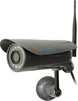Sharx Security SCNC3905 High Definition 1080P Wired PoE and Wireless b/g/n Weatherproof Outdoor H.264/MPEG4 IP Network Camera with Infrared Night Vision and Built in DVR - Metallic Gray