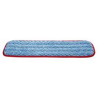 Rubbermaid Commercial HYGEN Microfiber Single-Sided Damp Room Mop Pad, 18.5-Inch, Red (FGQ41000RD00)