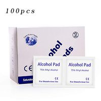 100pcs Alcohol Prep Pads,Alcohol Detergent Wipes， 6 6cm,Individually Wrapped Swabs, 75% Soft Alcohol Wipes（Easy to Carry） for All-Purpose Care Jewelry Mobile Phone Cleaning and Disinfection