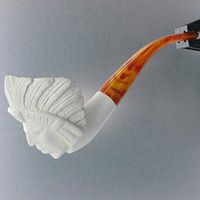 Meerschaum Native American Brave Full Bent Pipe by Paykoc M14049