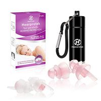 [2020 New Design] Sleeping Ear Plugs, Hearprotek 2 Pairs Ear Plugs (32db & 30db) Ultra Soft Noise Reduction and Hearing Protection earplugs for Side Sleepers, snoring, Travel, Working, Safety (Pink)