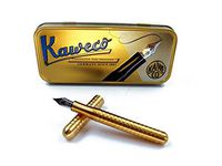 KAWECO Liliput Brass Fountain Pen "Waves" B - Broad Nib