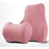 Qi Peng Car Waist Support Waist Memory Cotton Cushion Lumbar Pad Seat Lumbar Driver Driver Car Season Back Backrest Pillow Set Pillow (Color : E)
