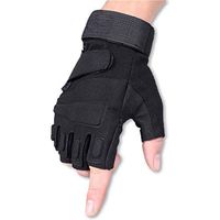 CML Home Sports Gloves Sports Half Finger Gloves Men's Spring and Summer Outdoor Fitness Gloves Breathable Comfortable Riding Equipment Black (Pair)