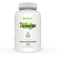 Natural Herbal Eczema Pill Treatment - Dermaroot by Urbal - Concentrated Formula - Stops Breakouts - Heals Damaged Skin - No Side Effects - Steroid Free - for Children and Adults - 60 Tablets
