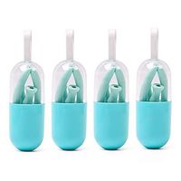 Foldable Reusable Straws Silicone Drinking Straws Eyourlife 4 Pack Collapsible Straws with 4 Cases and 4 Cleaning Brushes for Yeti Ozark Rtic