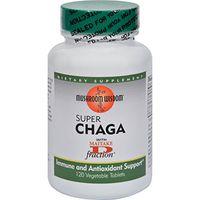 Mushroom Wisdom Super Chaga - 120 Tablets - Gluten Free - Dairy Free - Wheat Free -