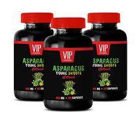 Brain and Memory Power Boost - Asparagus Young Shoots Extract 600 MG - Digestion Vitamins - 3 Bottles 300 Capsules
