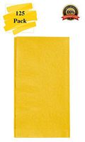MM Foodservice 125 Count 2 Ply Paper Dinner Napkins Perfect for Weddings, Parties, Dinners or Events (Yellow)