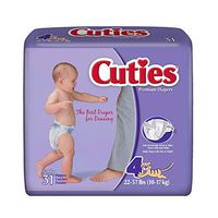 First Quality Cuties CR4001 Size 4 Baby Diapers 124/Case