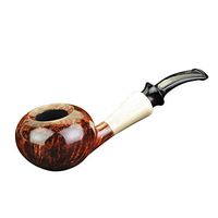 FULUSHOU Mediterranean Briar Wood Tobacco Pipe, Unique Freestyle Bend Tobacco Pipe,Dad Gift