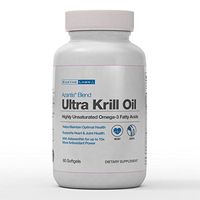Enzyme Labs Ultra Krill Oil 500mg of Clinically Proven Azantis Blend with 2.5mg Astaxanthin 420mg Phospholipids;60 Liquid Softgels-1 Month Supply!