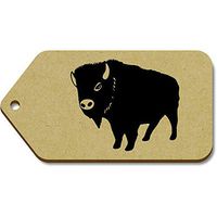 Azeeda 10 x Large 'Bison' Wooden Gift Tags (TG00076074)