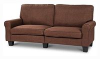 Sofa, Classic Brown Fabric Loveseat Sofa with Armrests