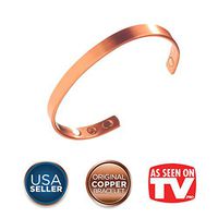 The Original Minimalist Pure Copper Magnetic Healing Bracelet for Arthritis, Carpal Tunnel, and Joint Pain Relief – Adjustable - For Men and Women - Earth Therapy