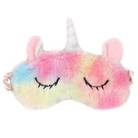 ZTL Cute Animal Eye Mask Soft Plush Sleep Masks for Women Girls Home Sleeping Traveling (Unicorn)
