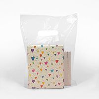 Clear Plastic Bags with Diecut Handles 12" X 15" | Quantity: 1000 Gusset - -