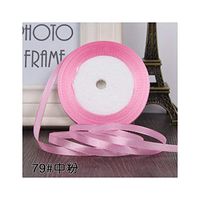 25Yards/Roll 6mm 10mm 15mm 20mm 25mm 40mm 50mm Silk Satin Ribbons for Crafts Bow Handmade Gift Wrap Party Wedding Decorative,79 Medium Pink,10mm