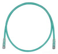 Panduit UTPSP7GRY Category-6 8-Conductor Strain Relief Clear Boot Patch Cord, 7-Feet, Green