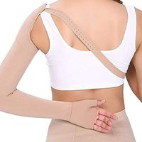 Enshey 30~40 mmHg Post Mastectomy Compression Sleeve Anti Swelling Glove Gauntlet Support Anti Edema Swelling Lymphedema (Left M)