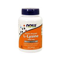 L-lysine 1000 Mg, Doble Potencia, Aminoacido, 100 Tabletas
