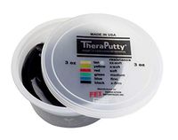 CanDo TheraPutty Standard Exercise Putty, Black: X-Firm, 3 oz