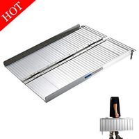 Wheelchair Ramps 3FT, gardhom Home Folding Portable Antiskid Aluminum Loading Ramp for Scooters Lawn Mower Doorways Steps