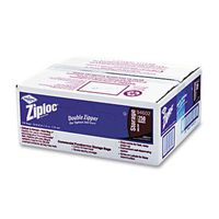 Double Zipper Bags, Plastic, 1 gal, 1.75 mil, Clear w/Write-On Panel, 250/Box by Diversey