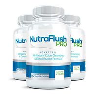 Nutraflush Pro (3 Bottles) Advanced Colon Cleanse and Full Body Detox Supplement 60 Capsules per Bottle