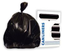 Heritage X7258AK LLDPE Waste Can Liner, 1.5 Mil, Star Seal, 36" x 58", Black (Pack of 100)