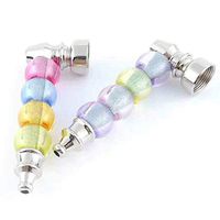 2pcs Filter Mesh Color Bead Metal Combination Tobacco Tube, Miniature, Easy to Carry