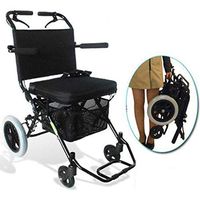Standard Walkers Walker Folding Multi-Function Wagon Metal Manual Rehabilitation Exercise Four Round Elderly Portable Wheelchair (Color : Black, Size : 805690cm)