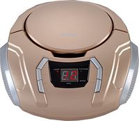Sylvania Portable CD Boombox with AM/FM Radio (Champagne)