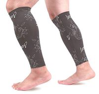 LEVEIS Lazy Sloth Calf Compression Sleeves 1 Pair, Leg Performance Support for Shin Splint Calf Pain Relief Men & Women Guards Sleeves for Running Cycling