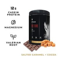 FNX Retire PM Casein Protein Powder with Melatonin, L-Theanine, and Valerian Root to Reduce Stress, Increase Recovery, Sleep, and Muscle Building Overnight, 12g of Protein, 30 Servings