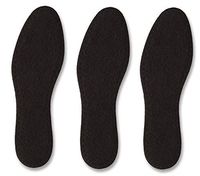 Pedag Pedag Summer Washable Pure Cotton Terry Barefoot Insole, Black, US L5/ EU 35, (Pack of 3), 5.7 Ounce