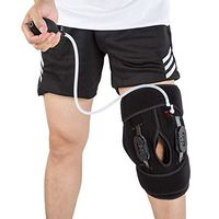 Knee Ice Pack Wrap/Cold Compression Brace, Hot/Cold Therapy with Air Compression Knee Support for Sprains, ACL, Meniscus Tear, Swelling & Sports Injuries Pain Relief (with Hinged-Knee Brace)