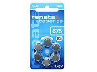 Renata (Maratone) Size 675 Zinc Air Mercury Free, Dial Card-6 Batteries