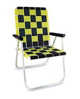 Lawn Chair USA Folding Aluminum Webbing Chair (Classic, Black//Yellow)