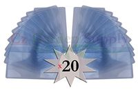 8.3" x 11.75" Large 3X Fresnel Lens Full Page Magnifier- Fire Starter Solar Oven - DIY Projection TV Plans (20 Pack Premium Wallet Lens)