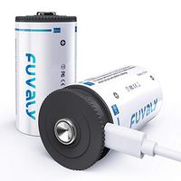 D Cell Batteries USB and Type-C Rechargeable Lithium Ion D Batteries 1.5V 5000mAh with Built-in Safety Protection Chip FUVALY D-Batteries (2 Pack)