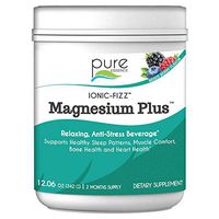 Pure Essence Labs Ionic Fizz Magnesium Plus - Calm Sleep Aid and Natural Anti Stress Supplement Powder - Mixed Berry - 12.06 oz