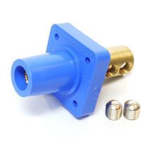Marinco CL40FRB-DX CL Cam Type, Panel Mount, 400 Amp, 600 Volt, 2/0 - 4/0 AWG double set screw, Female - Blue (D)