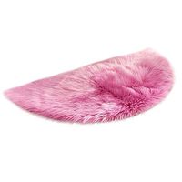 Theoylos Area Rugs Imitation Sheepskin Non Slip Rugs Sofa Window Mat Semi Circle Bed Mat Carpet Door Mat
